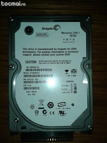 HDD Seagate Momentus 80GB, 7200rpm, 8MB cache, ST980825A