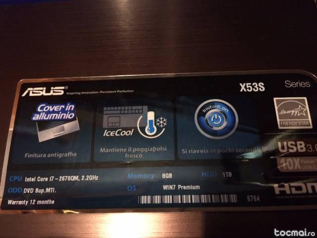 Laptop Asus X53S I7 2670 2. 2GH