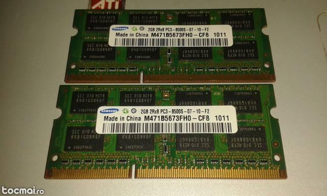Rami 4Gb (2x2Gb) DDR3 pentru laptop