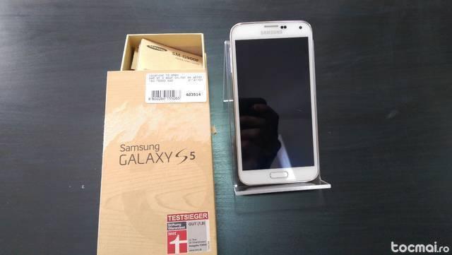 Samsung galaxy s5 g900f alb nota 10/ 10 nou la cutie+factura