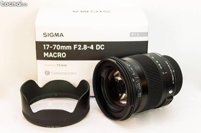 Sigma 17- 70mm f/ 2. 8- 4 dc macro os hsm pentru Canon