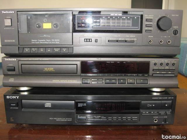 Tehnics deck RS- B205, cd SL- PG360A, Sony cd CDP291