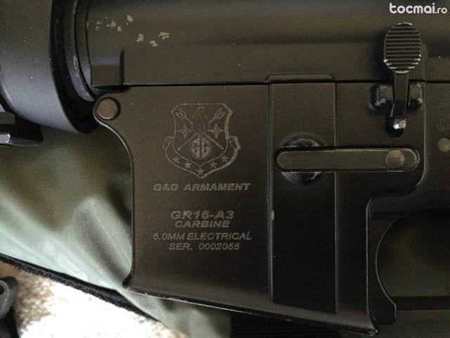 Echipament AirSoft M16 G&G si pistol Beretta ASG