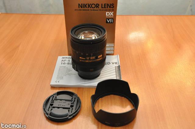 Obiectiv Nikon 16- 85 1 : 3. 5- 5. 6 G Ed Vr 2 In cutie