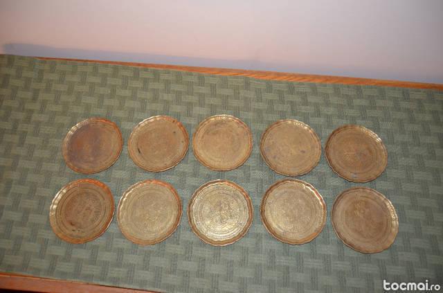 Set suporturi din bronz pentru pahare