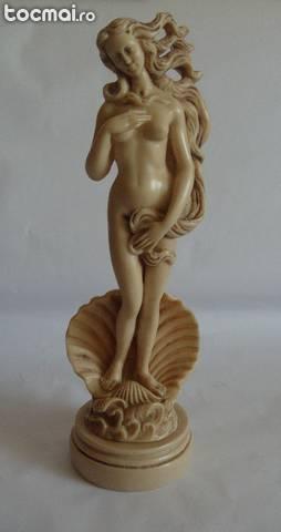 Statuie sculptura alabastru sirena cu scoica h- 34cm