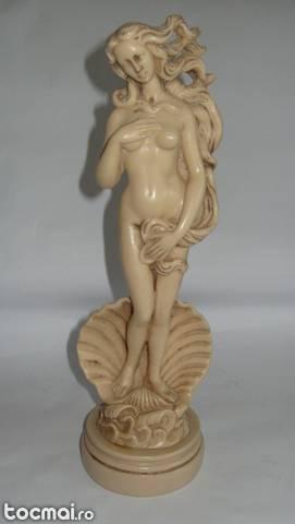 Statuie sculptura alabastru sirena cu scoica h- 34cm