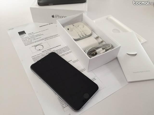 Iphone 6 negru grey 16 gb orange ro pachet complet garantie