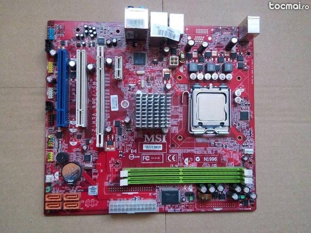 Placa De Baza MSI MS 7366 Ver2. 2, Socket 775, DDR2+Procesor