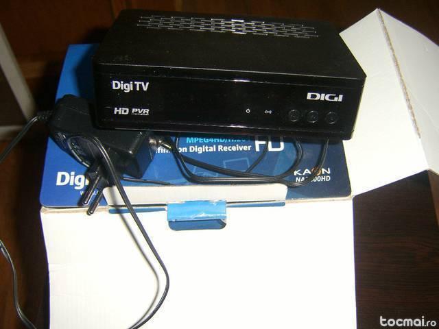 Reciver digi tv hd + telecomanda si cabluri
