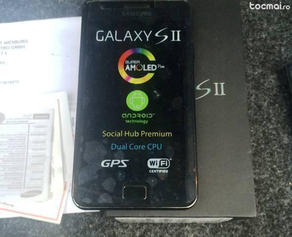 Samsung S2 i9100 negru cutie aproape nou