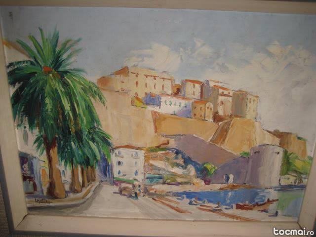I. mattei- tablou impresionist- peisaj mic oras oriental