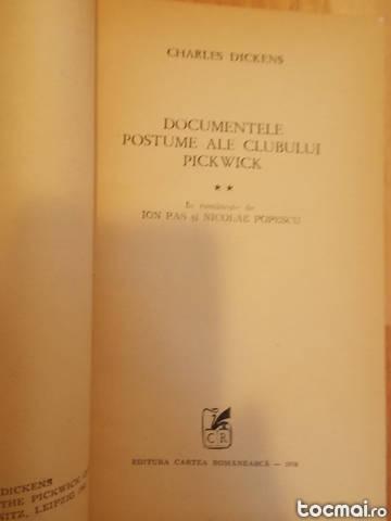 Charles Dickens - Documente postume ale Clubului Pickwick