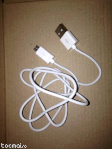 Cablu micro USB alb, 1m