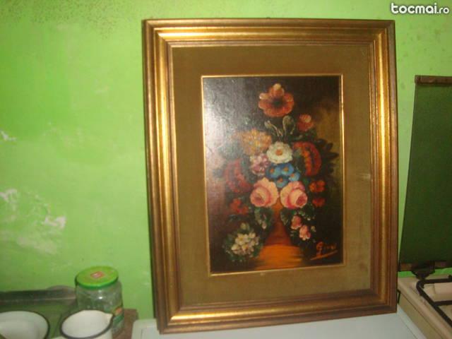 pictura pe panza vaza cu flori (2 BUC)