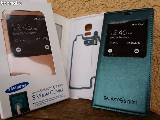 Husa Flip Samsung Galaxy S5 mini*Carcasa S- view Activa noua