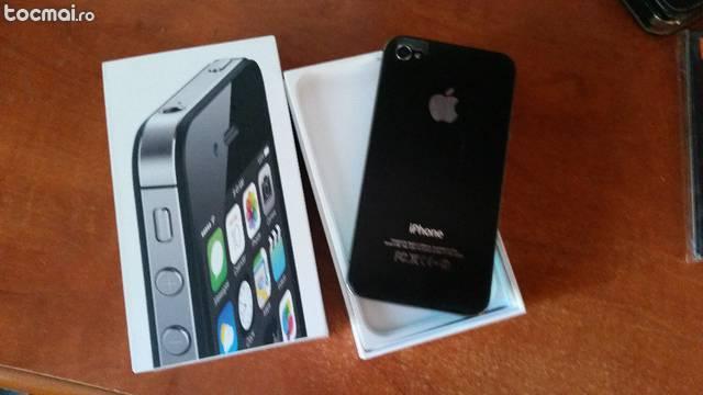 iPhone 4s black ca nou la cutie + garantie 1, 5 ani