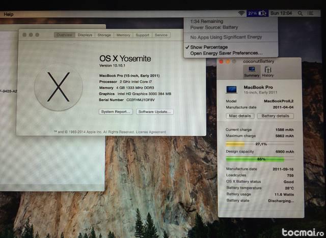 MacBook Pro Core i7 2. 0 15