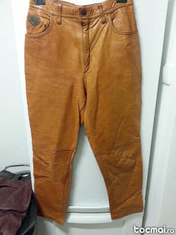 pantaloni piele naturala 76 cm talie