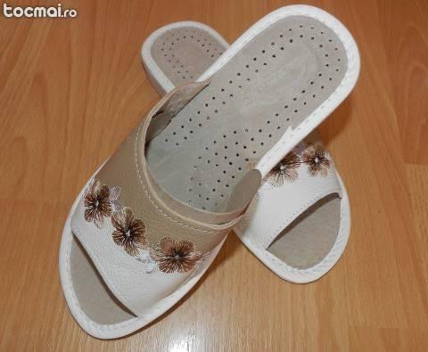 Papuci de casa Femei din piele naturala Primavara - Vara