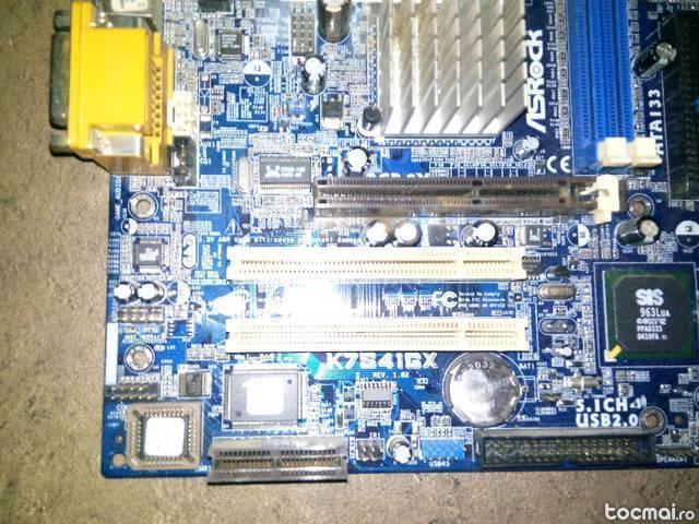 Placa de baza asrock k7s41gx + procesor duron 1600+ socket a