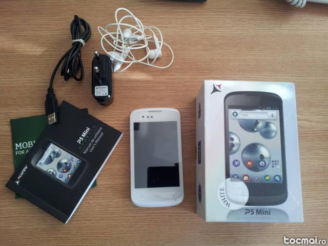 Telefon Allview P5 Mini White (Alb) + 2 huse spate cadou
