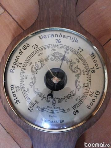 Barometru vechi belgian cu termometru si umidometru
