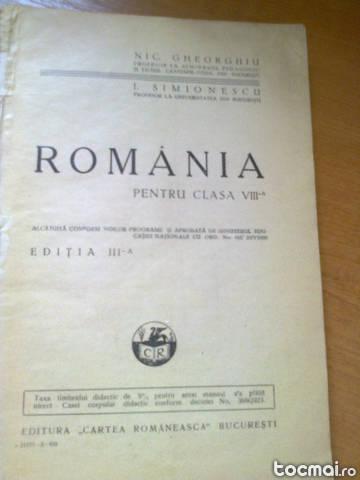 Romania curs superior - n. gheorghiu, i. simionescu (1938)