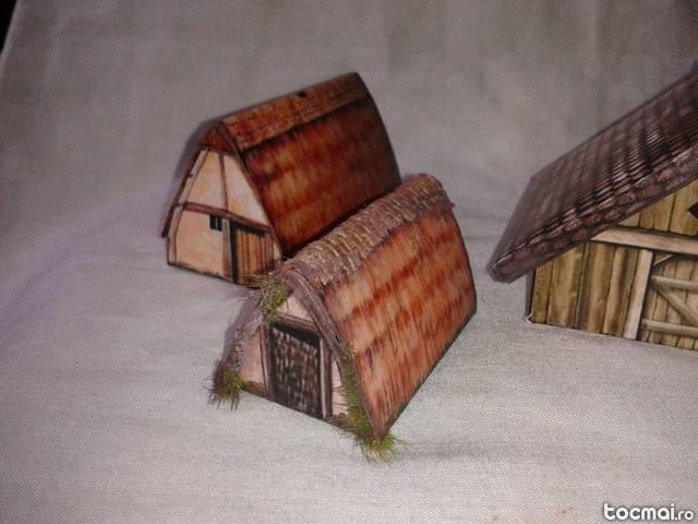 Machete case, templu si caruta vikingi , 1: 100, diorama