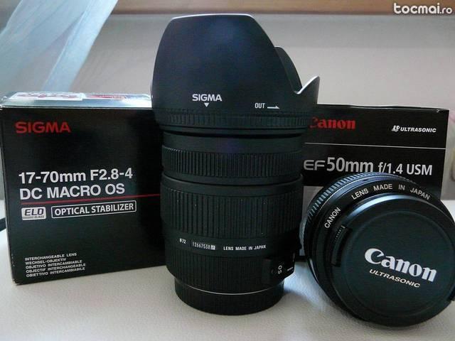 Canon 50mm f/ 1. 4 & Sigma 17- 70mm f/ 2. 8- 4 DC OS HSM Macro