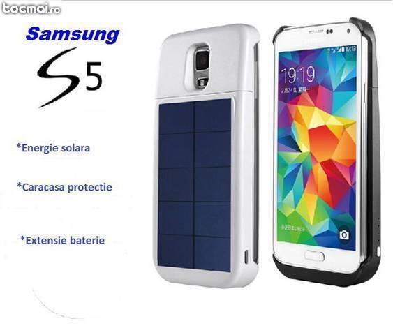 Carcasa/ Husa solara Samsung S5 4000 mAh, garantie 6 luni