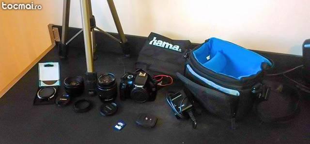 DSLR Canon EOS 1100D + multe accesorii!