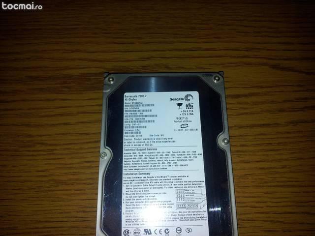 Hard disk seagate 40 gb / ide