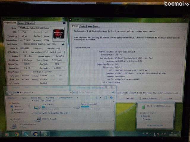 Laptop Nou i3- 350M/ Hdd 160GB/ Ram 2Gb DDR3/ ATI Radeon 512Mb