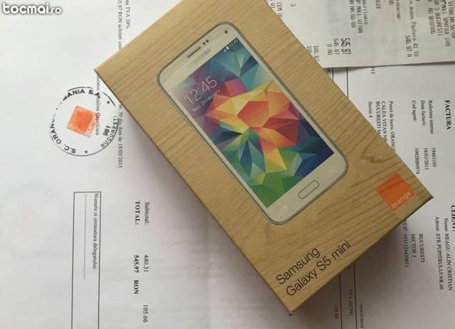 Samsung Galaxy S5 Mini Albastru 16GB, NOU, Necodat, Garantie