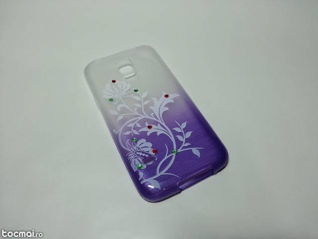 Husa silicon Samsung Galaxy S5 mini cu strasuri
