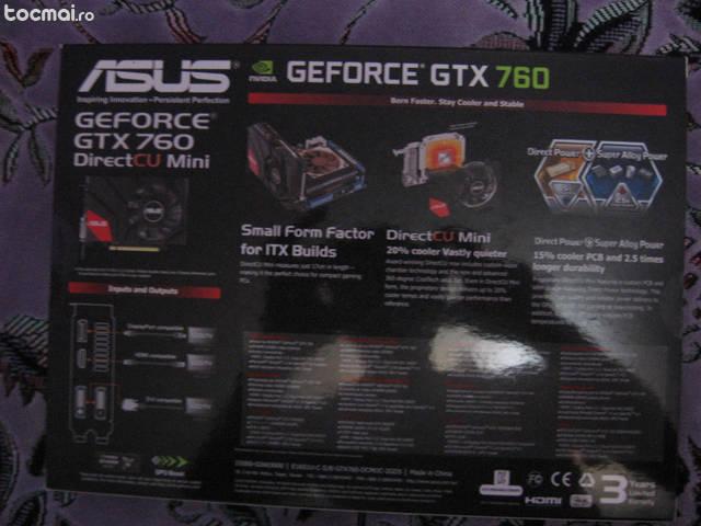 Placa video asus geforce gtx 760 directcu mini oc - sigilata