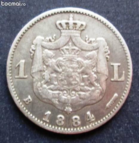 Colectie monede 16 monede diferite 1 leu argint- 1870- 1914