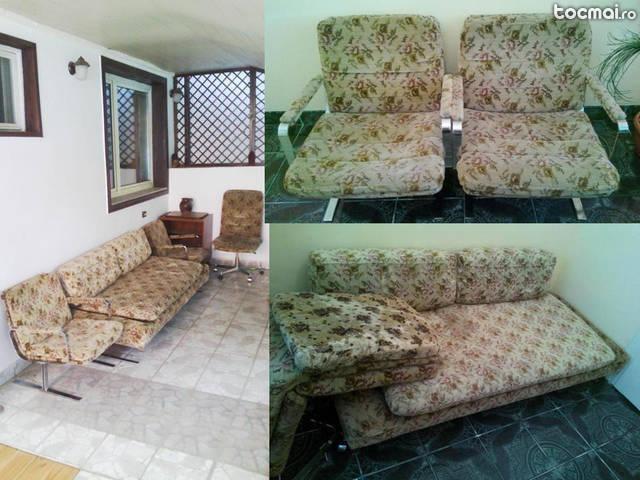 Set canapea/ pat+ 2 fotolii/ scaune + scaun birou directoral