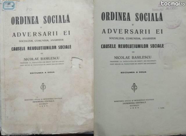 Basilescu , Ordinea sociala si adversarii ei , 1938