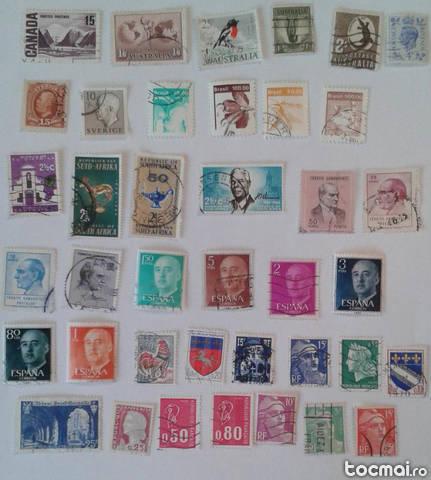 Lot nr. 6 cu 270 timbre vechi straine