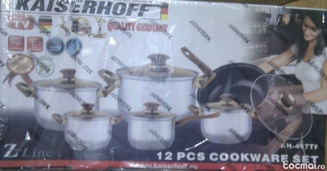 Set oale cu capac inox Kaiserhoff 12 piese made in germany
