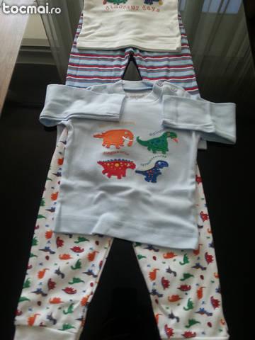 Pijamale/ set bluzita pantalonas bebe 6- 12 luni